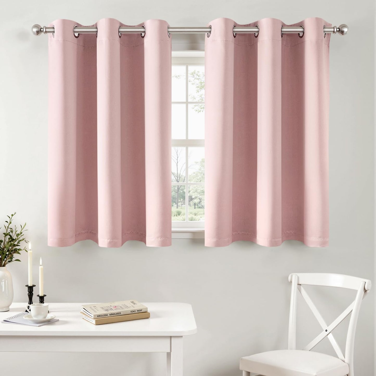 MIULEE Blackout Curtains for Bedroom Living Room 2 Panels, Thermal Insulated Room Darkening Drapes Grommet Noise Reducing Light Blocking Window Treatments 63 Inches Long 40x63 Inch Black - Colors B