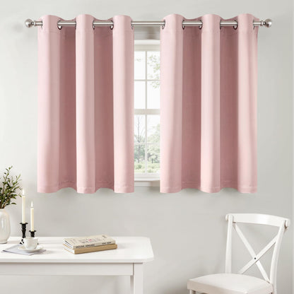 MIULEE Blackout Curtains for Bedroom Living Room 2 Panels, Thermal Insulated Room Darkening Drapes Grommet Noise Reducing Light Blocking Window Treatments 63 Inches Long 40x63 Inch Black - Colors B