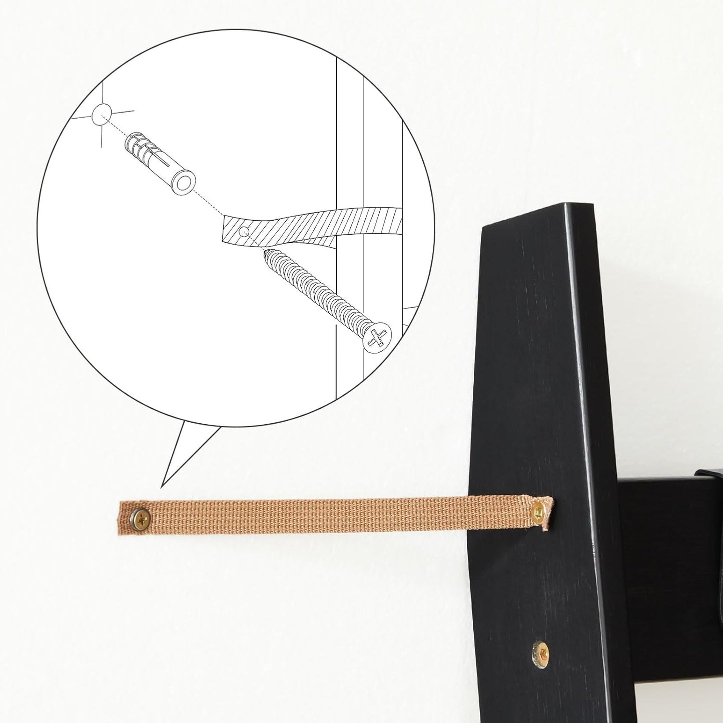 HOOBRO Blanket Ladder for Living Room and Bedroom, 5-Tier Wall Leaning Towel Rack for Bathroom, Decorative Ladder Shelf with 4 Removable Hooks, Farmhouse Blanket Storage, Mocha MA51CJ01G1