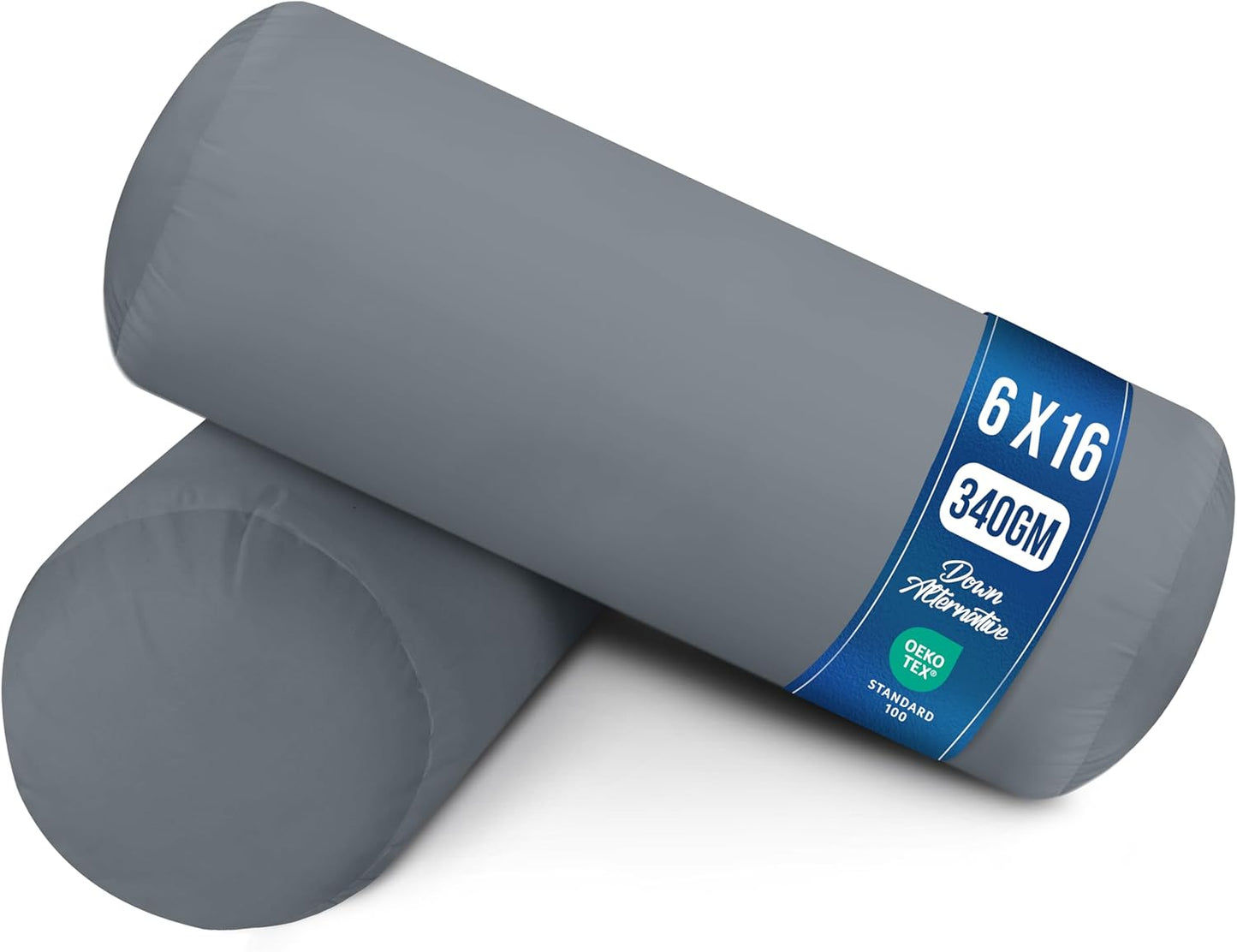 Utopia Bedding Bolster Pillows Insert (Pack of 2, Navy) - 6 x 16 Inches Bed and Couch Pillows - Indoor Decorative Pillows