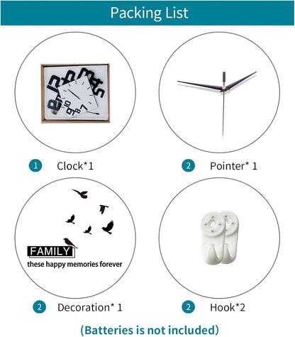 Decorative Wall Clock for Living Room Decor Large Modern Wall Clocks with Pendulum Battery Operated for Bedroom Office Kitchen Home Small Black Silent Wall Clock Non Ticking 11.8*22.4 Inch