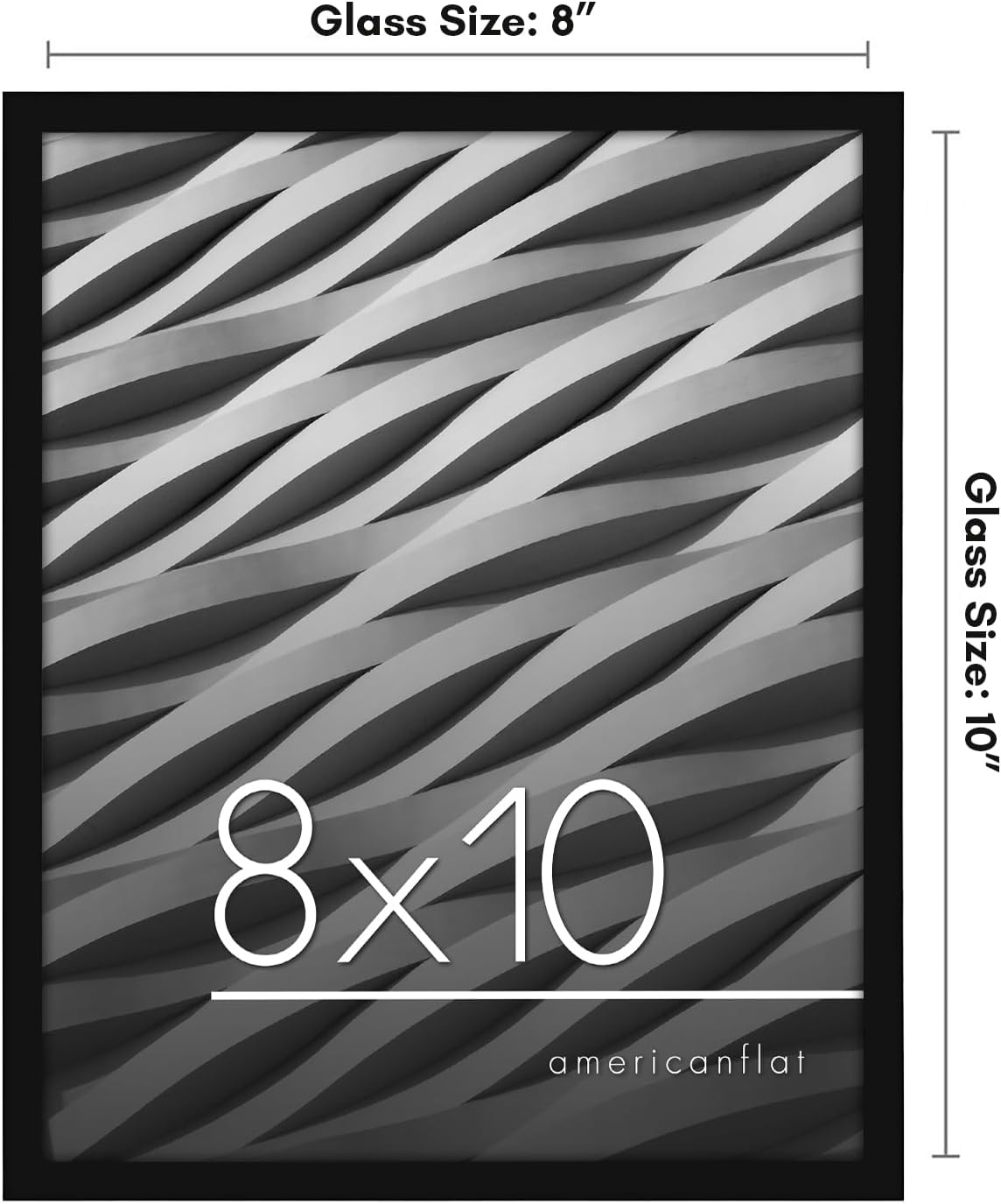 Americanflat 24x36 Poster Frame with Polished Plexiglass - Streamline Collection - Thin Border Picture Frame for Wall Display - Hanging Hardware Included - Black - Colors B