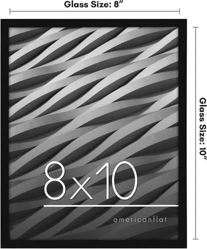 Americanflat 24x36 Poster Frame with Polished Plexiglass - Streamline Collection - Thin Border Picture Frame for Wall Display - Hanging Hardware Included - Black - Colors B