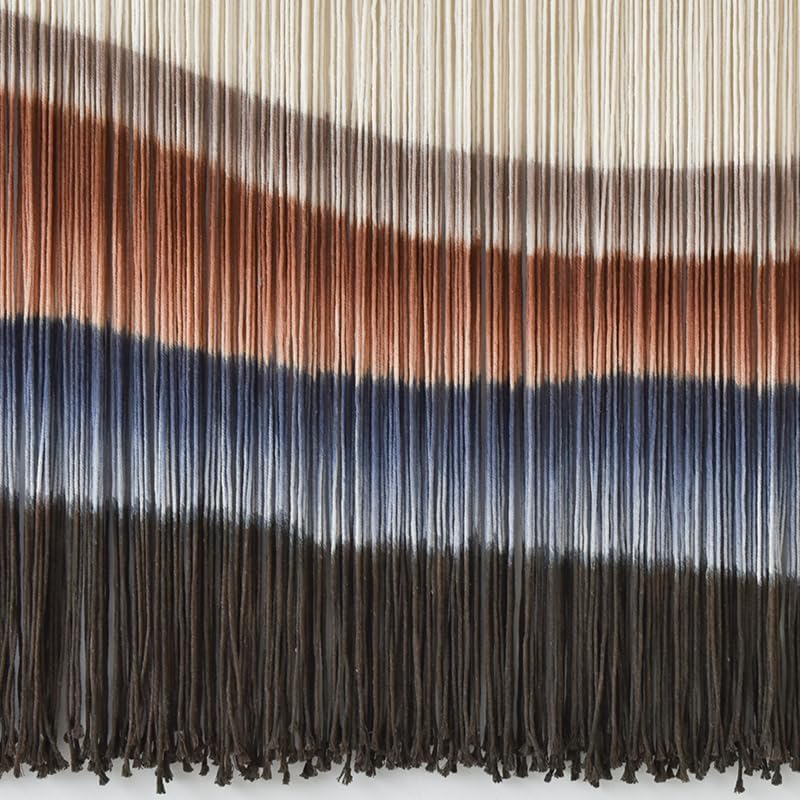 Flber Macrame Wall Hanging Macrame Wall Decor Large-Scale Tie-Dye Tapestry Living Home Room Wall Decor 57" Wx 35" L
