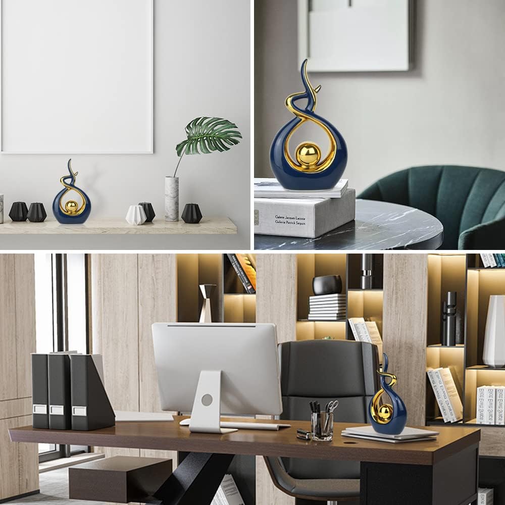 Norrclp Home Decor Modern Abstract Art Ceramic Statue Table Decorations for Dining Room Living Room Office Centerpiece