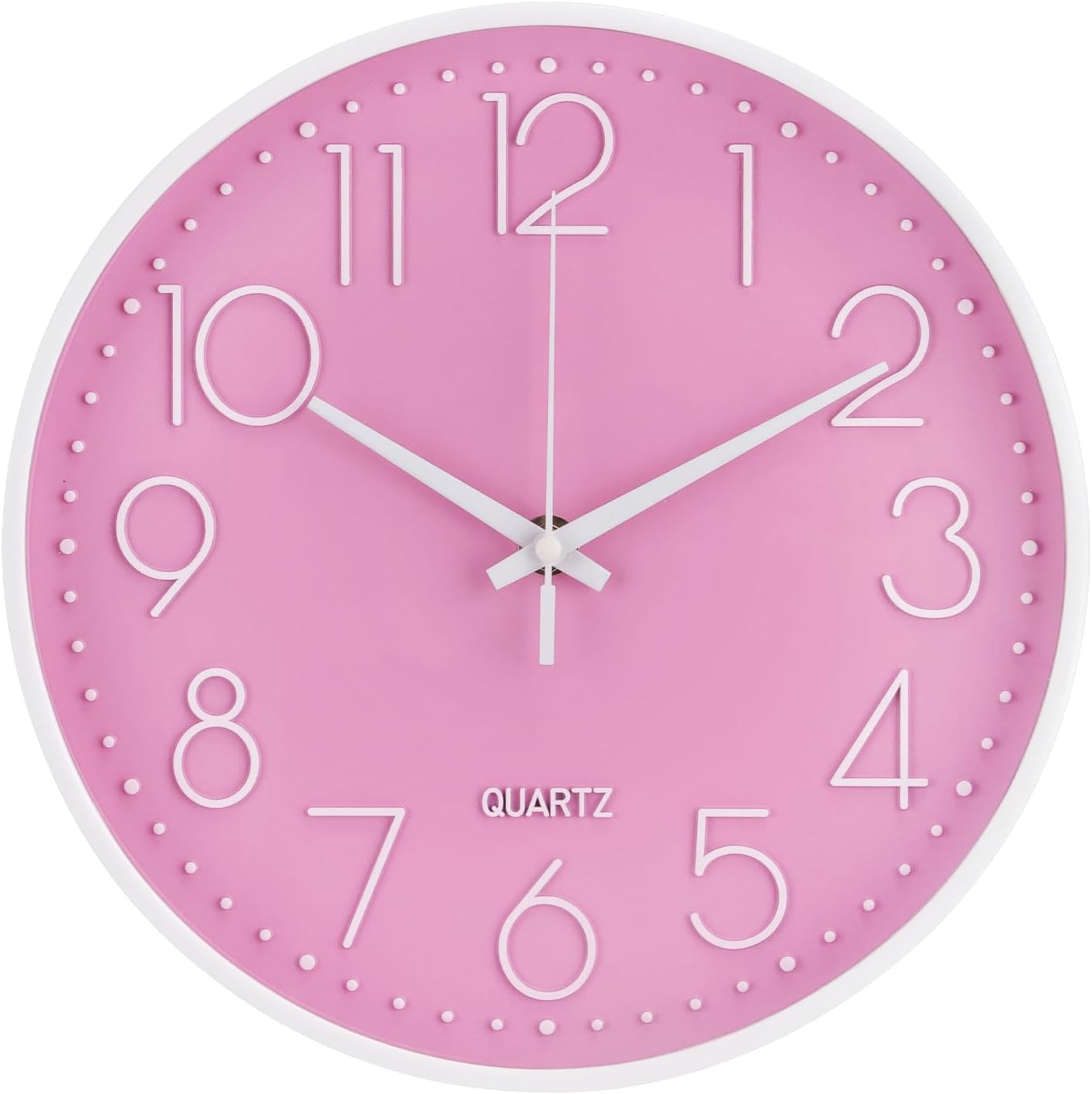 Wall Clock 12 Inch Non-Ticking Silent Modern Simple Style Round Decor Clock Gold Stereoscopic Dial Quartz Wall Clocks for Home/Office/School/Living Room/Bedroom/Kitchen