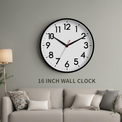 AKCISOT Wall Clock, Modern Small Wall Clocks Battery Operated 8 Inch, Silent Non-Ticking Analog Classic for Office, Home, Bathroom, Kitchen, Bedroom, School(Black)