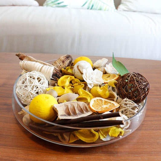 Qingbei Rina Spring Potpourri Bags,Lemon/Citrus/Thyme Potpourris Bowl Filler,Yellow Decorative Pot pourri Dried Flowers,Home Fragrance Sachet, Vase Fillers(20 oz)