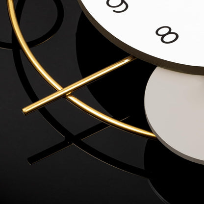 Wall Clock for Living Room Decor Decorative Wall Clock with Pendulum Silent Quartz Battery Operated Black Metal Large Clock for Dining Room,Kitchen,Home,Bathroom,Bedroom,13.8x21.3 in