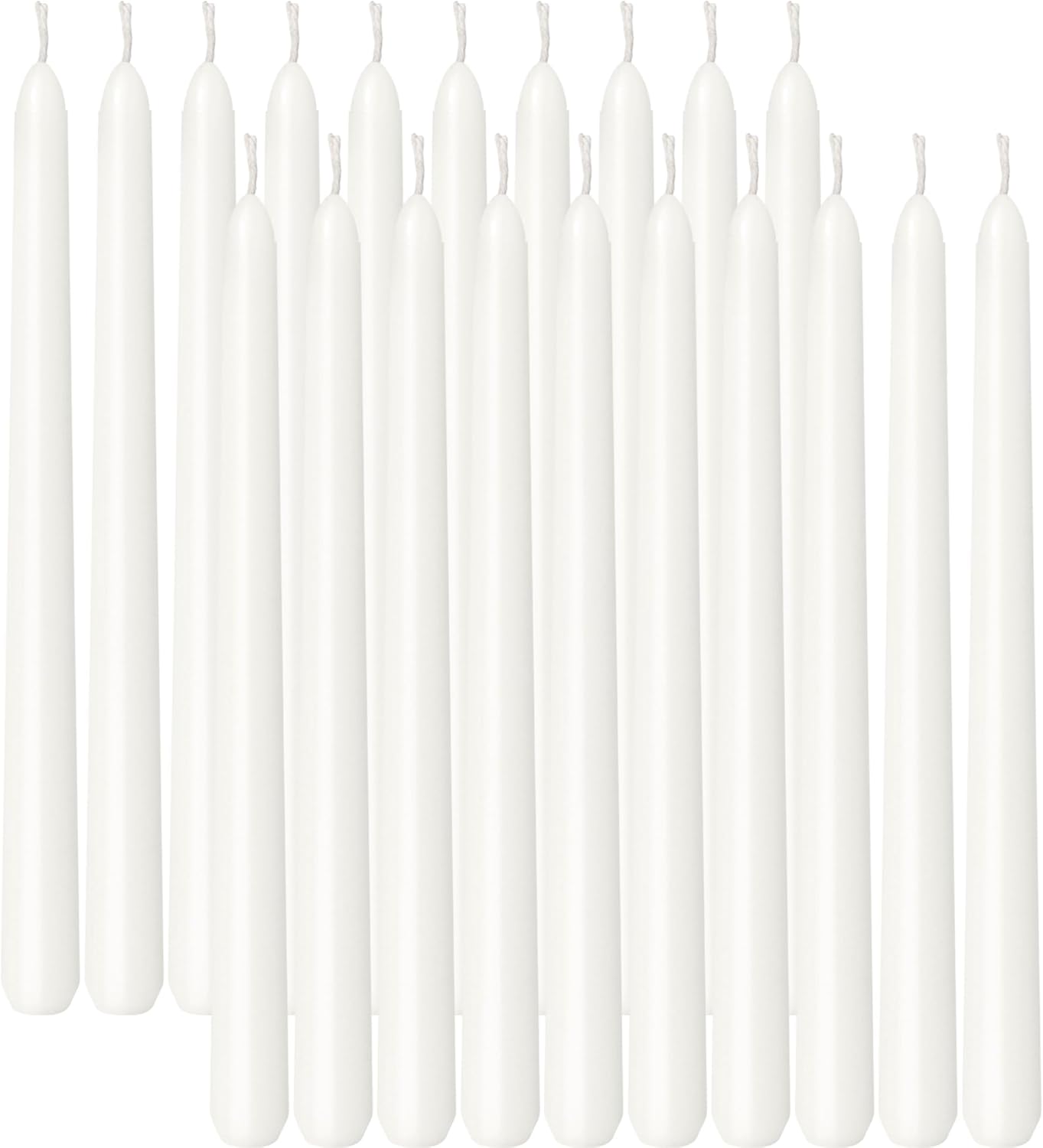 Viyffo Taper Candles, 12 Inch, 12 Pack, Brown – Unscented, Smokeless Design, Up to 8-Hour Burn – Tall Candlesticks for Table Decor, Weddings & Dinners