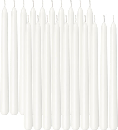 Viyffo Taper Candles, 12 Inch, 12 Pack, Brown – Unscented, Smokeless Design, Up to 8-Hour Burn – Tall Candlesticks for Table Decor, Weddings & Dinners