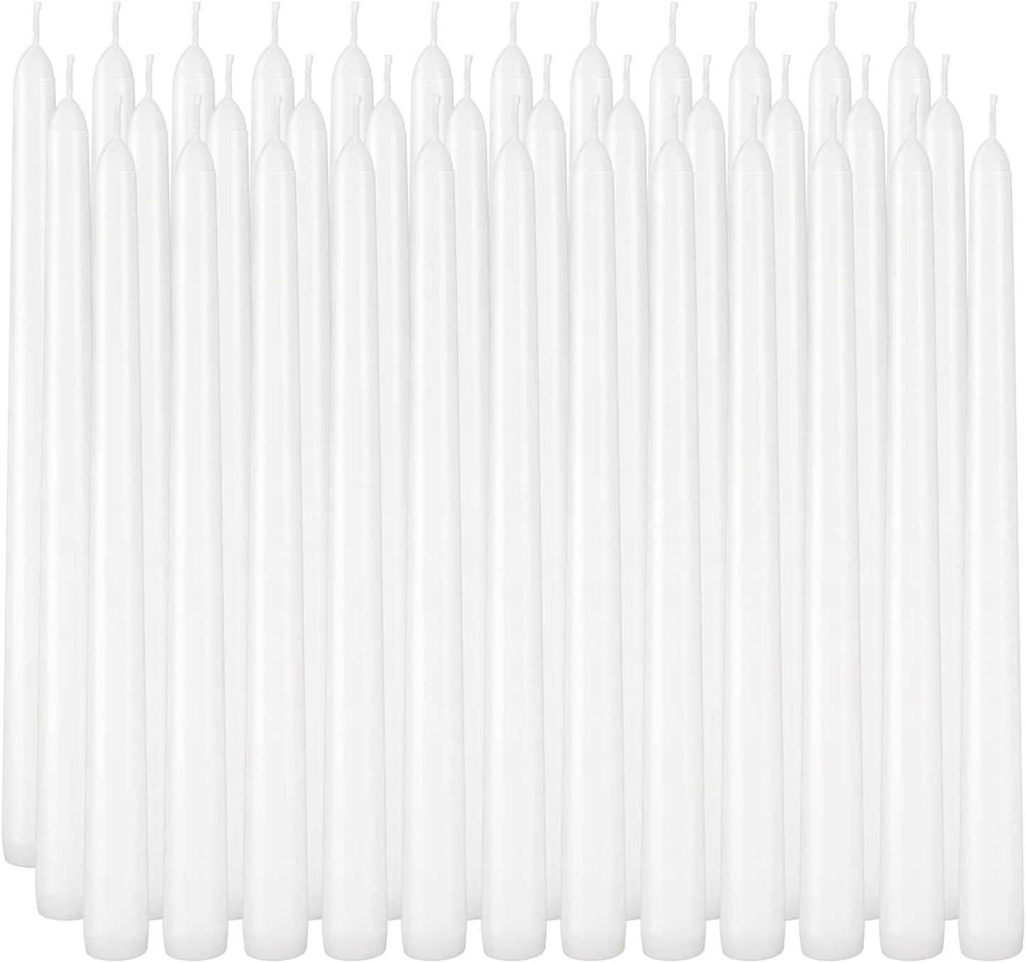 30-Pack 10-Color Taper Candles - 10 Inch Dripless & 10-Hour Burn｜Wedding/Birthday/Home Decor with Premium Wax