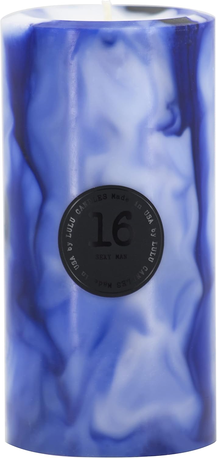 Lulu Candles - Jasmine, Oud & Sandalwood (3x6 Pillar Candle) - Highly Scented Premium Candles in Gifable Box for Home and Office - 100% Cotton Wick - Slow Burning & Long Lasting