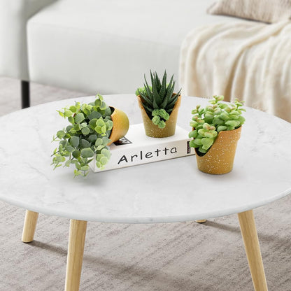 3 Pack Artificial Succulent Plants, Small Potted Fake Plants, Artificial Eucalyptus Leaf Aloe Vera Plants, for Home Decor, Farmhouse Bathroom Office Decor