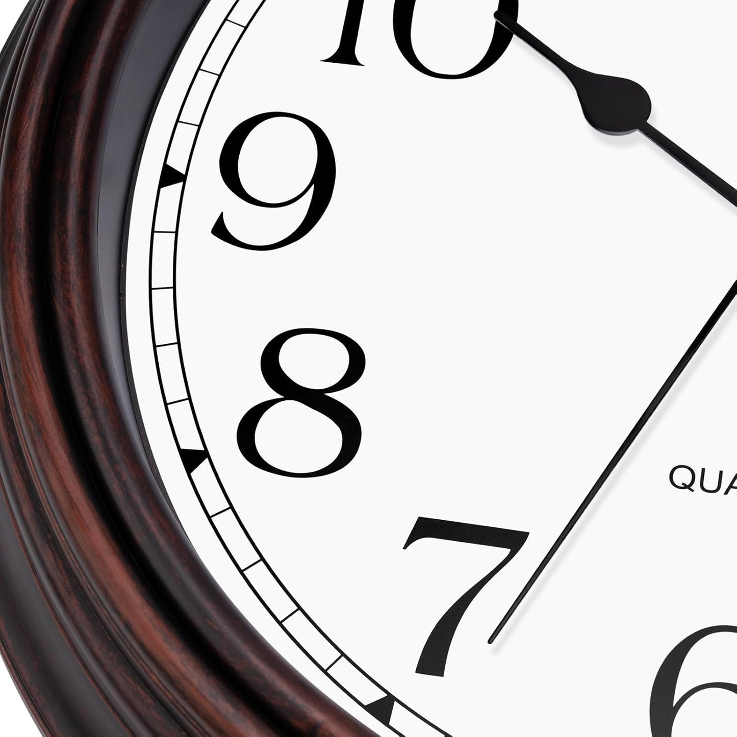 Foxtop Retro Silent Non-Ticking Round Classic Clock Quartz Decorative Battery Operated Wall Clock for Living Room Kitchen Home Office 12 Inch (Bronze)