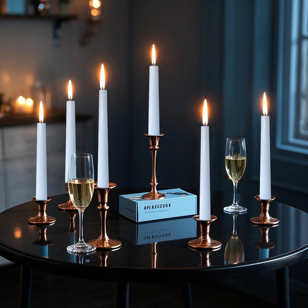 12-Pack Olive Green Taper Candles, 10 Inch Unscented Dripless Candlesticks, Long-Lasting Burn Time of 7-8 Hours, Perfect for Christmas Home Décor Spring and St. Patrick's Day