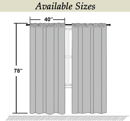 Simplebrand Ava Sage Green Blackout Curtains for Bedroom 63 Inch Length 2 Panels Set, Solid Thermal Insulated Energy Saving Rod Pocket Window Treatment Curtains Blackout Drapes, W40 x L63 Inch, Sage - Colors C