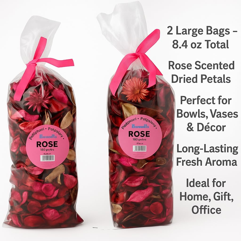 Lavender Potpourri – 2 Large Bags (8.4 oz Total) – Dried Petals for Bowl or Vase Filler, Long-Lasting Fragrance for Home, Gift, or Office