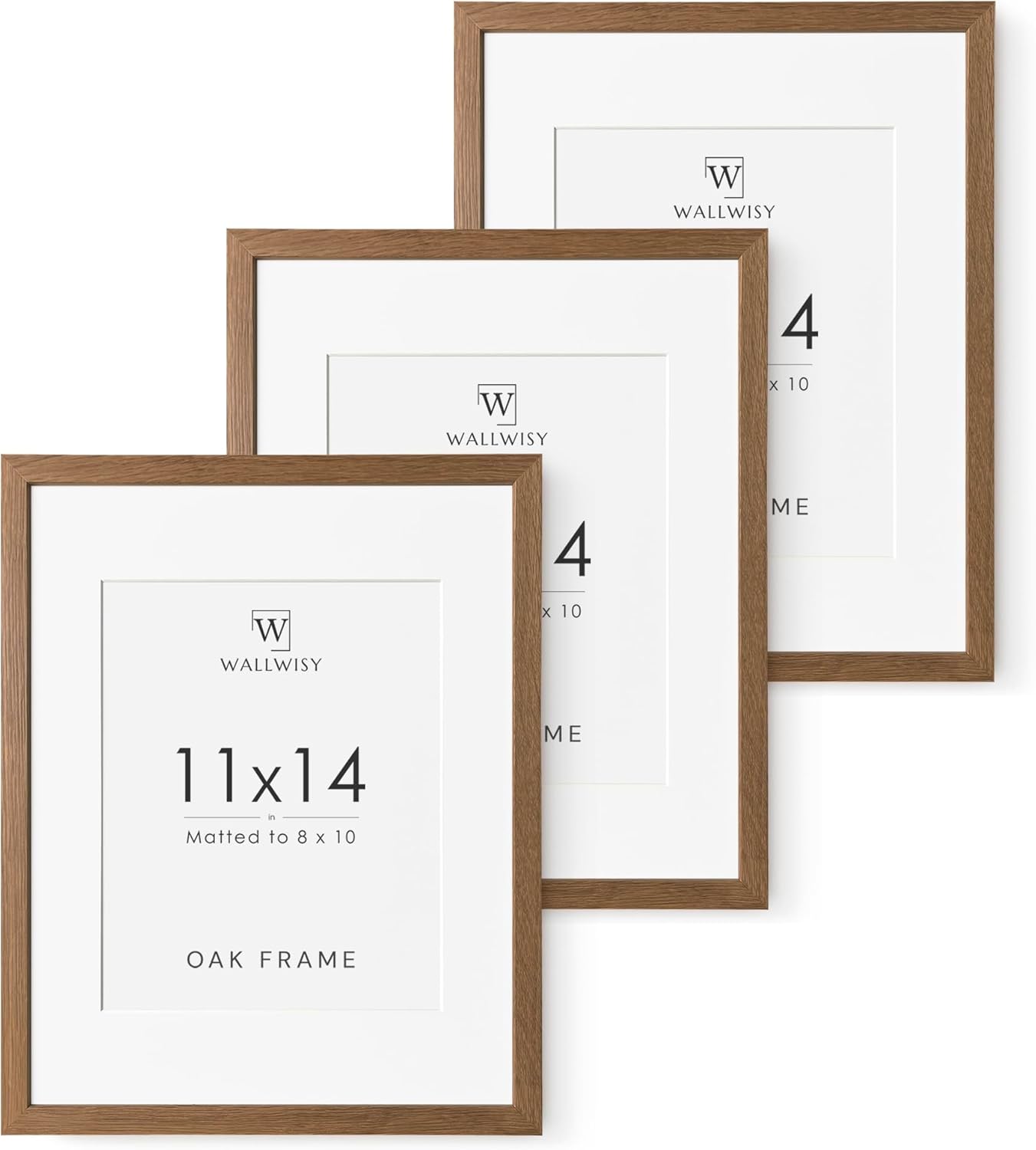 5x7 Picture Frame, Solid Oak Wood 5 x 7 Photo Frame with Mat to 4x6, 7x5 Picture Frames for Wall and Tabletop Display, (Walnut Set of 1)