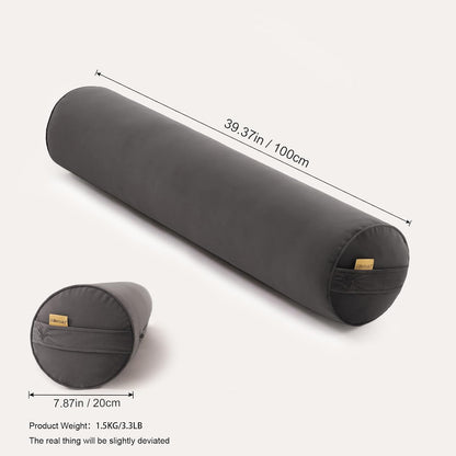 Body Pillow for Adults,Long Round Pillow,Big Cylindrical Pillow,Large Full Bolster Pillows for Side Sleepers (Steel Gray, 47.24"*7.87")