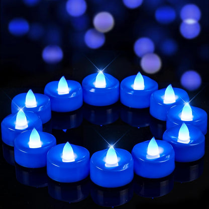 merrynights LED Candles, Tea Lights Candles Battery Operated Bulk, 50-Pack Long-Lasting 200 Hours Flameless Tealight Candles, Realistic Tea Lights for Christmas Halloween Wedding, 1.5'' D X 1.25'' H