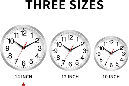 Rohioue Wall Clock Modern 8 Inch Battery Operated Silent Non Ticking Small Analog Clock for Living Room Office Home Bedroom Kitchen Bathroom(Black)