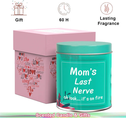 Gifts for Mom Birthday from Daughter Son, Christmas Stocking Stuffers Gifts for Mom Present Mothers Day Great ldeas Funny Unique New Mother Thanksgiving Adoptive 9oz Scented Candle