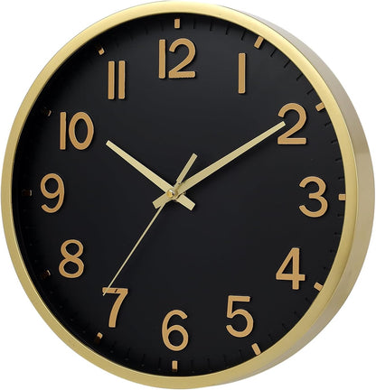 Wall Clocks Battery Operated 8 inch Modern Wall Clock,Silent Non Ticking Wall Clock for Living Room Bedroom Kitchen Office Classroom Decor (Green White)