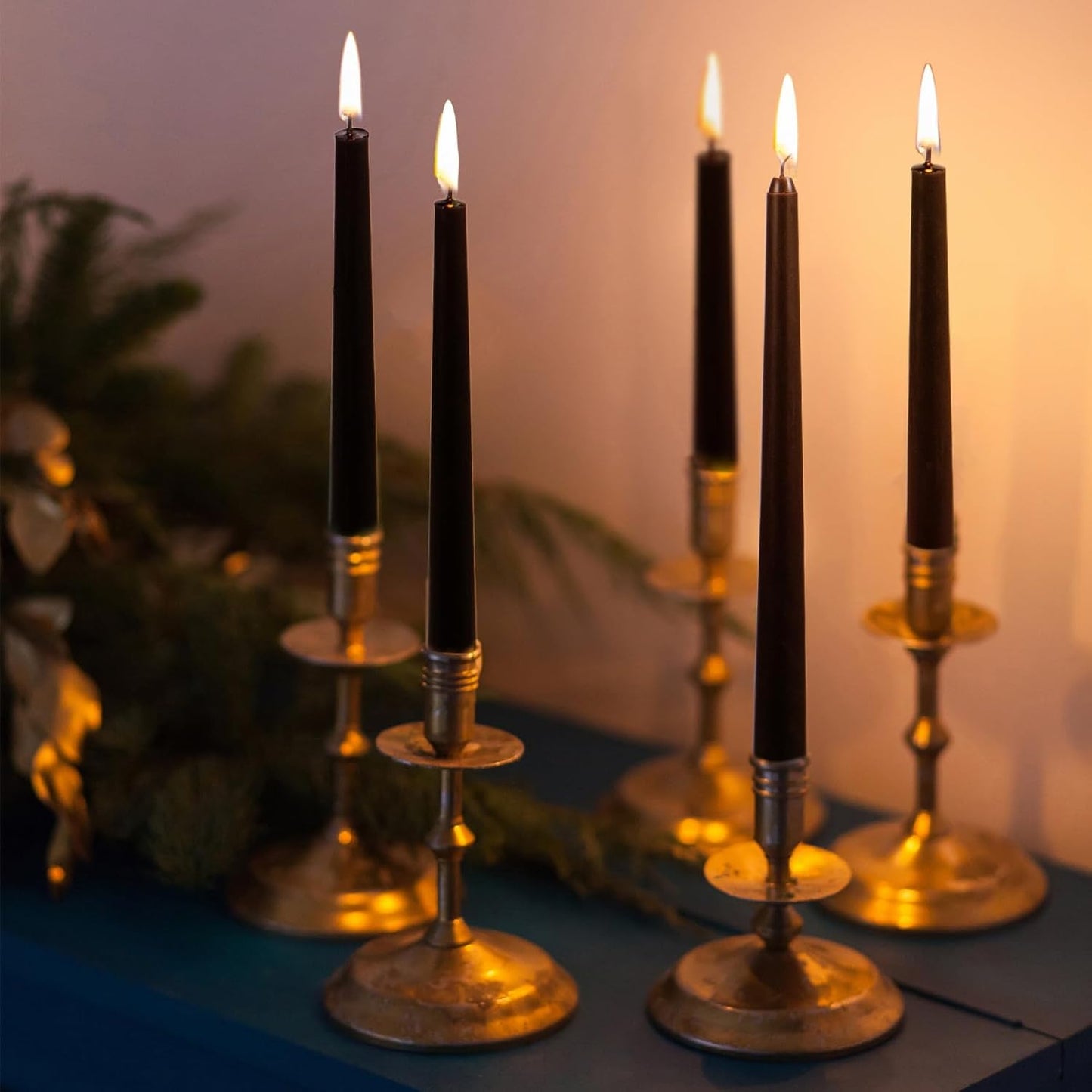 KONNI 0.87×10 Inch Ivory Taper Candles, Unscented and Smokeless Tall Candlesticks, 10 Pack Tapered Candles with Cotton Wicks, Long Burning, Ideal for Weddings, Dinner Parties, and Home Décor