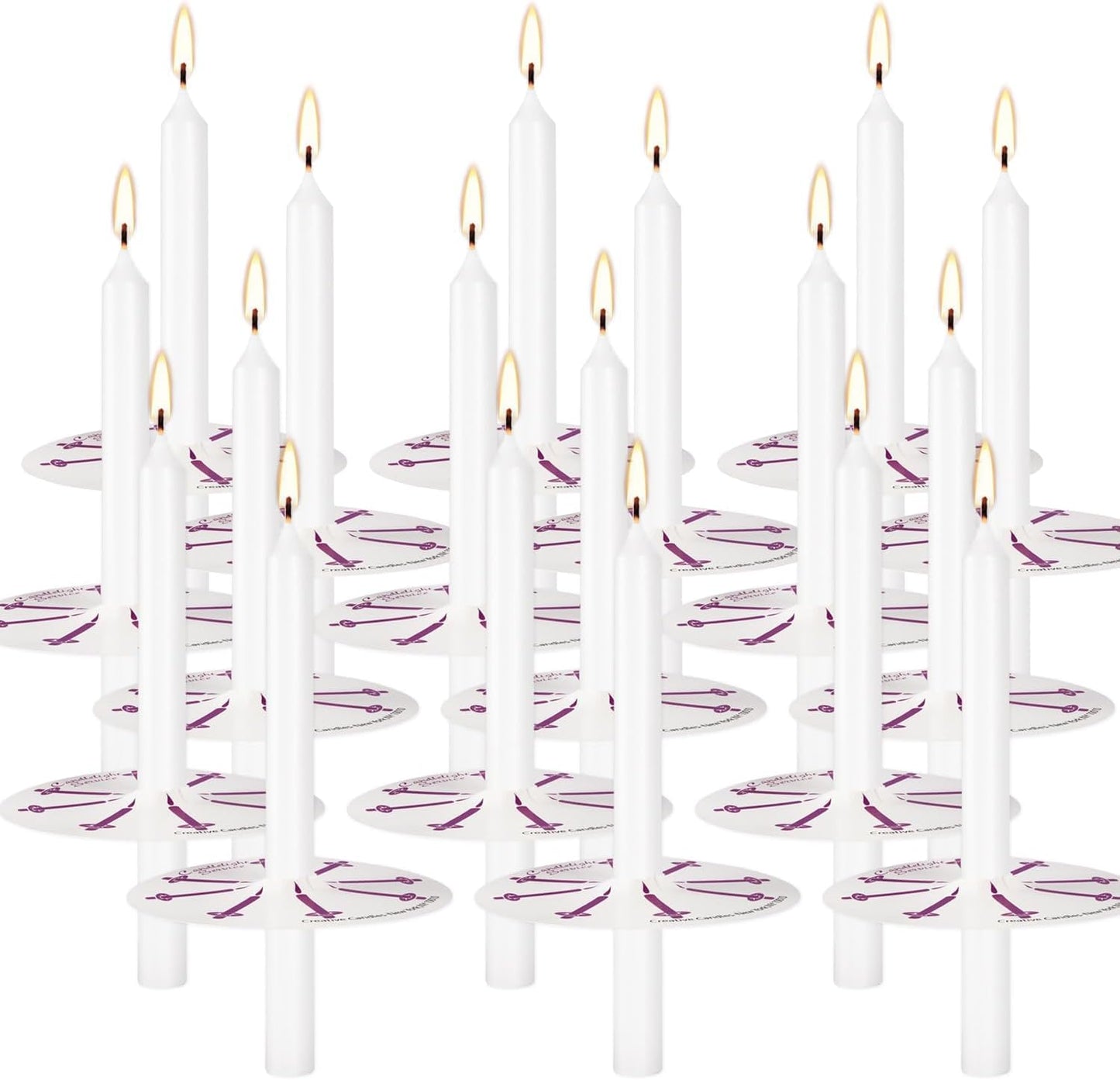 30-Pack 10-Color Taper Candles - 10 Inch Dripless & 10-Hour Burn｜Wedding/Birthday/Home Decor with Premium Wax