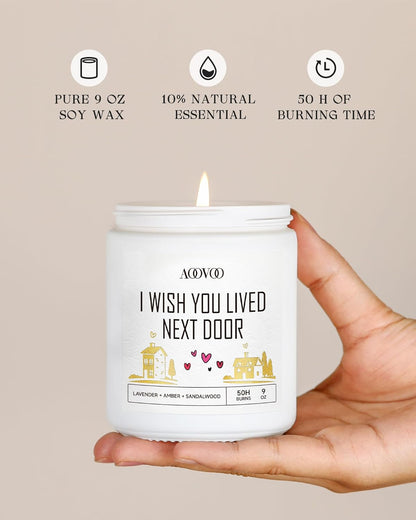 AOOVOO Calm Candles Set for Women - 4 Pack Candles for Home Scented, 28 oz 200 Hour Burn, Aromatherapy Candle with Crystals, Lavender Calm/Jasmine Serenity/Water Lily Pear Harmony/Patchouli Balance
