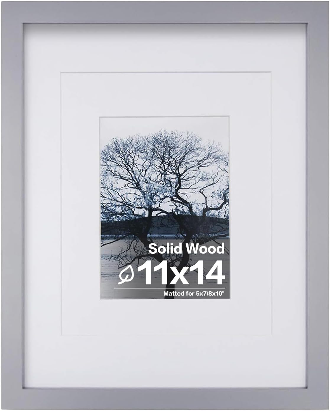 Egofine 12x16 Picture Frame Black, Covered by Plexiglass Made of Solid Wood, Display Pictures 9x12 and 11x14 with Mat or 12x16 Without Mat, for Wall Mounting Photo Frame - Colors A