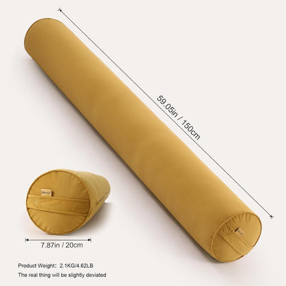 Body Pillow for Adults,Long Round Pillow,Big Cylindrical Pillow,Large Full Bolster Pillows for Side Sleepers (Steel Gray, 47.24"*7.87")