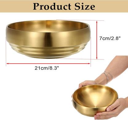 Key Bowl for Entryway Table Decorative Key Dish for Organizing Tabletop Catch All Bowl Gold Fruit Bowls for Kitchen Counter, Coffee Table,7.4 Inches