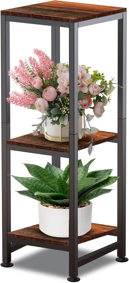 Plant Stand Indoor, Tall Plant stands for Indoor Outdoor Plants, 2 Tier Heavy Duty Plant Shelf 31" Metal Pedestal Stand Modern Corner Flower Stand for Patio, Living Room, Balcony