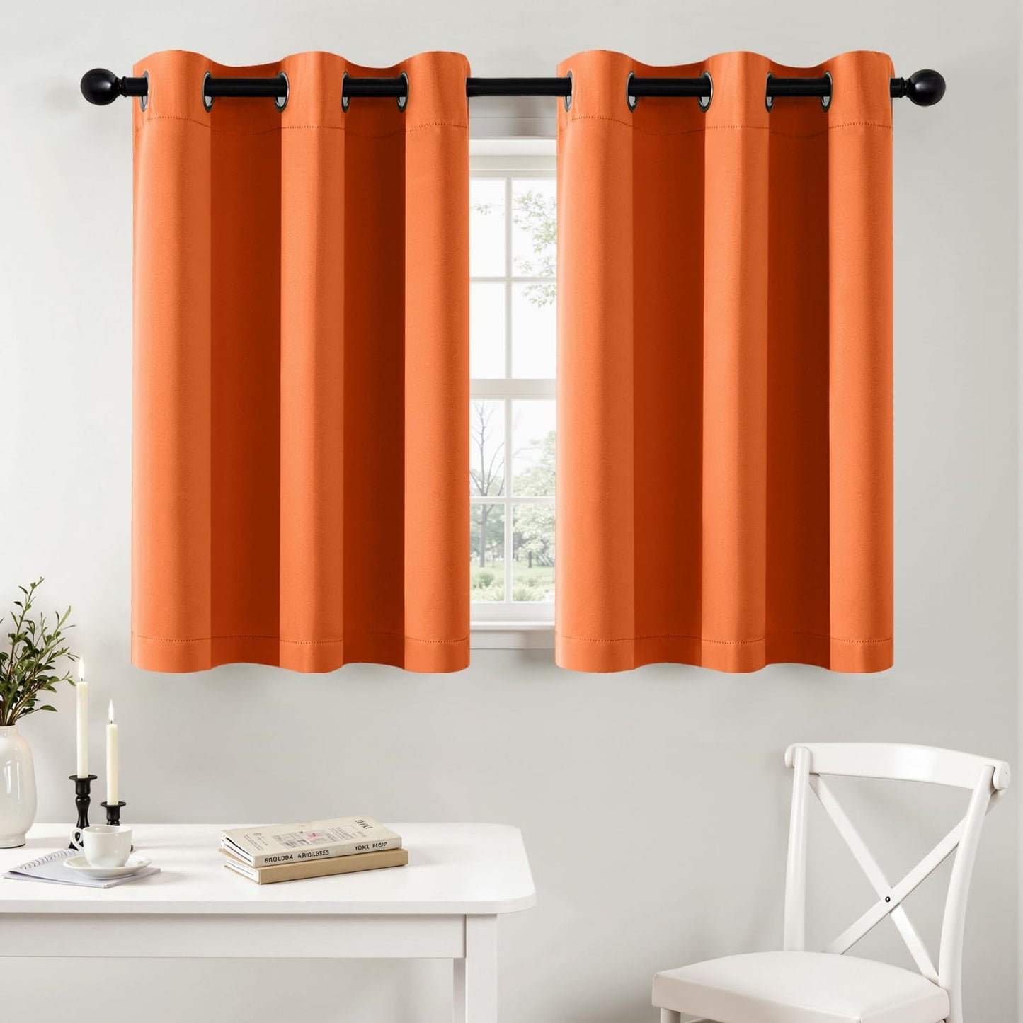 MIULEE Blackout Curtains for Bedroom Living Room 2 Panels, Thermal Insulated Room Darkening Drapes Grommet Noise Reducing Light Blocking Window Treatments 63 Inches Long 40x63 Inch Black - Colors B