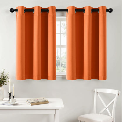 MIULEE Blackout Curtains for Bedroom Living Room 2 Panels, Thermal Insulated Room Darkening Drapes Grommet Noise Reducing Light Blocking Window Treatments 63 Inches Long 40x63 Inch Black - Colors B