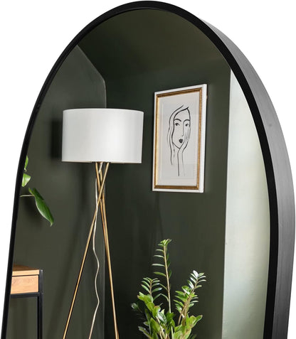 Koonmi 30"x71" Arched Full Length Mirror, Gold Large Floor Mirror with Aluminum Alloy Frame, Standing Hanging or Leaning Wall-Mounted Full Body Mirror for Living Room and Bedroom