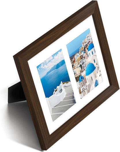 Americanflat 4x6 Collage Picture Frame with Shatter-Resistant Glass - Fits Five 4x6 Photos or Use as One 11x14 Picture Frame - Signature Collection - Collage Frames for Wall Display - Black