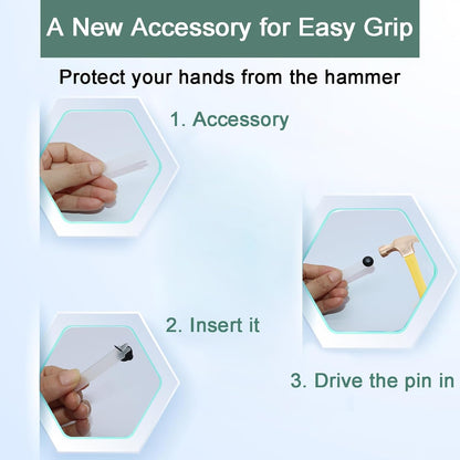 50 PCS Push Pins Picture Hangers Wall Hooks, Double Headed Thumb Tacks for Wall Hangings, Renter Friendly Decor Small Picture Frame Hangers for Drywall Cork Board Home Office Photo Decorations(Black)