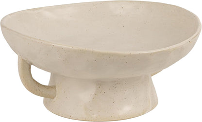 Creative Co-Op Stoneware Bowl w Reactive Glaze, White