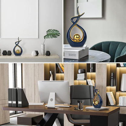 Norrclp Home Decor Modern Abstract Art Ceramic Statue Table Decorations for Dining Room Living Room Office Centerpiece