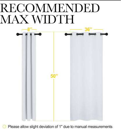 NICETOWN Halloween Pitch Black Solid Thermal Insulated Grommet Blackout Curtains/Drapes for Bedroom Window (2 Panels, 42 inches Wide by 63 inches Long, Black) - Colors A