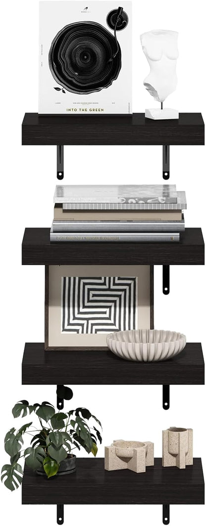 Furinno Rossi 5-Tier Wall Mount Floating Radial Corner Shelf, White