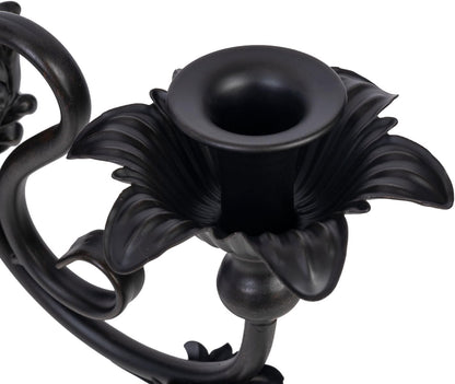 CC wonderland zone Candle Sconce(Set of 2)-Metal Gothic Wall Decorations-Rustic Home Decor-Black Gold Wall Candle Sconces,Dark Academia Decor
