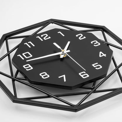 Modern Wall Clocks for Living Room Decor 12in Black Wall Clock Silent Non-Ticking Quartz Battery Operated for Office Kitchen Bedroom Bathroom Minimalist Small Clock Decoration Easy to Read