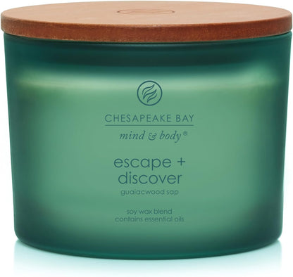 Chesapeake Bay Candle PT40886 Scented Candle Awaken + Invigorate (Lemongrass Eucalyptus) Medium Green Home Décor