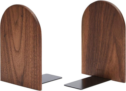 Pandapark Wood,Non-Skid Bookend for Shelves,Heavy Duty,Book Stand for CDs,1 Pair