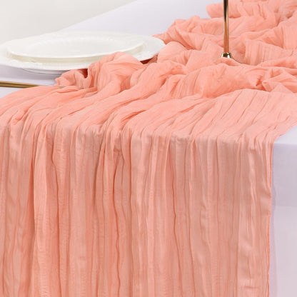 Socomi 3pcs Sage Green Cheesecloth Table Runner Summer Boho Rustic Gauze 120 inch 10FT Cheese Cloth Sheer Runner for Wedding Party Baby Shower Home Decor Holiday Decorations