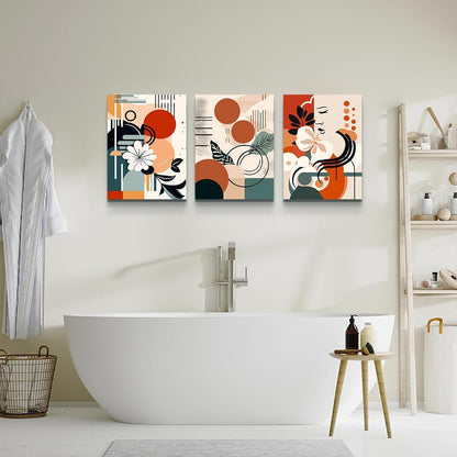 MHARTK66 Wall Art for Living Room Modern Wall Decor for Bedroom Office Decor Abstract Mountain Forest Landscapes Ink Painting 3 Piece Framed Canvas Art Prints Ready to Hang Wall Pictures Home Decor